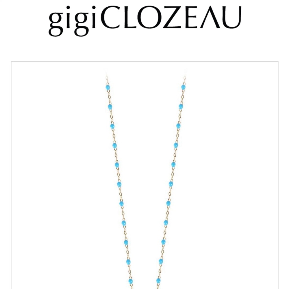 Gigi Clozeau 18K yellow gold turquoise necklace